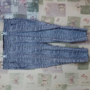 Lane Bryant "The Allie" blue white stretch slim pants